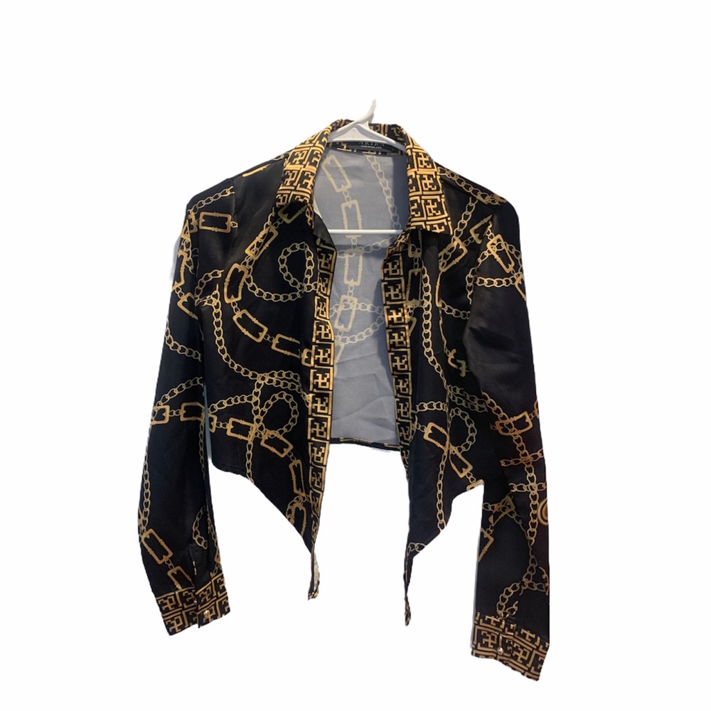 Tied collar neck satin cardigan